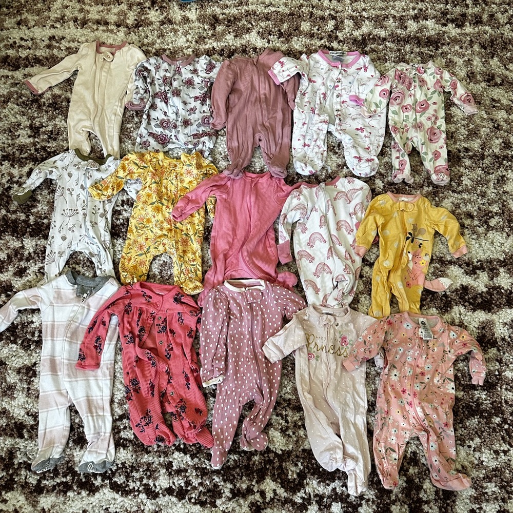 Newborn girl sleepers